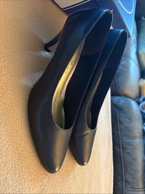 Women's Black Pointed-Toe Classic Heels